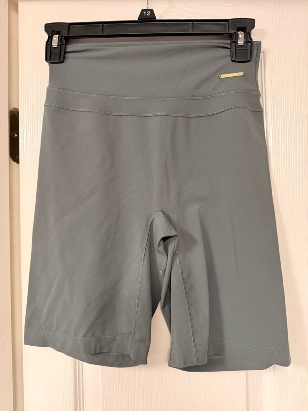 Whitney Simmons Gymshark High-Waist Women’s Bike Shorts — Slate Green